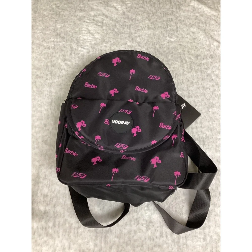 Barbie x Vooray Lexi Backpack‎ Black Pink Summer Vibe Mini Bag V04022BSV NEW